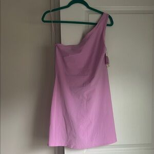 Abercrombie & Fitch Athleisure One-Shoulder Pink Dress